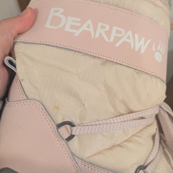 Bearpaw Pink Lace Up Fur Lined Water Resistant Snow Winter Boots, Women's Size 7 - Picture 7 of 9